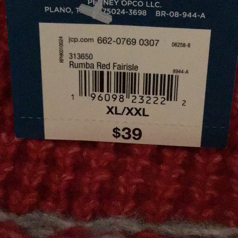 NWT Arizona Red Fairisle Cropped Sweater - Picture 6 of 6